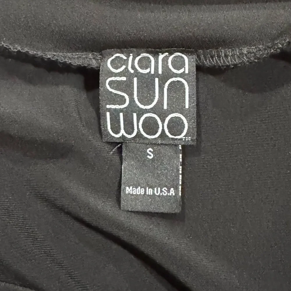 NEW Clara Sunwoo Black Knee Length Elastic Waist Skirt Women’s Small